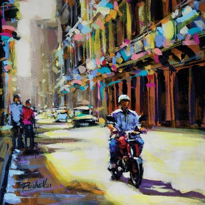 City XXIV by Richell Castellón framed canvas print