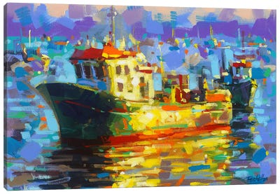 Boat 24 Canvas Art Print - Harbor & Port Art