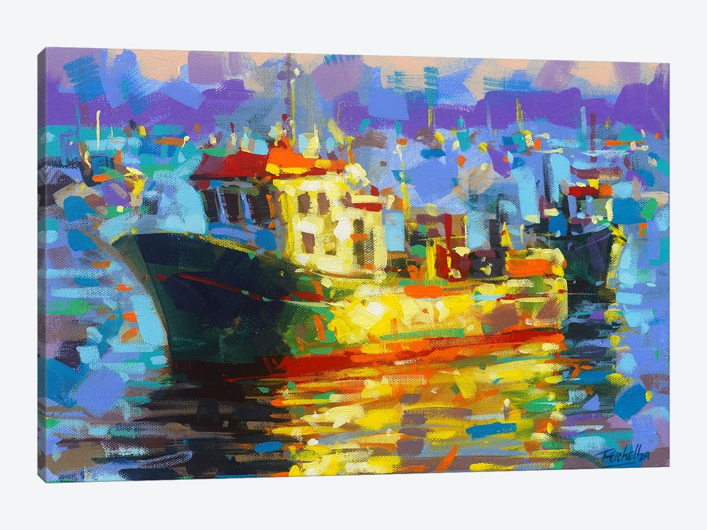 Boat 24 by Richell Castellón 1-piece Canvas Print