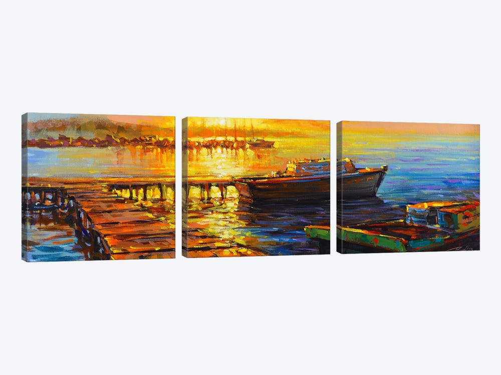 Boat 8 by Richell Castellón 3-piece Canvas Print