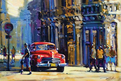 City XLIII by Richell Castellón framed canvas print