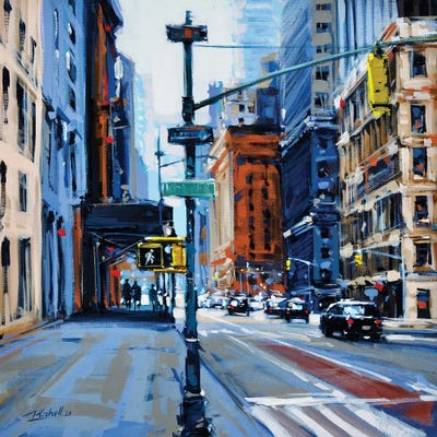 City XLVIII by Richell Castellón framed canvas print