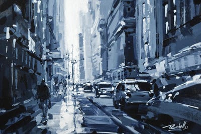 City XLIII by Richell Castellón framed canvas print