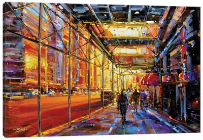 City LV Canvas Art Print - City Sunrise & Sunset Art
