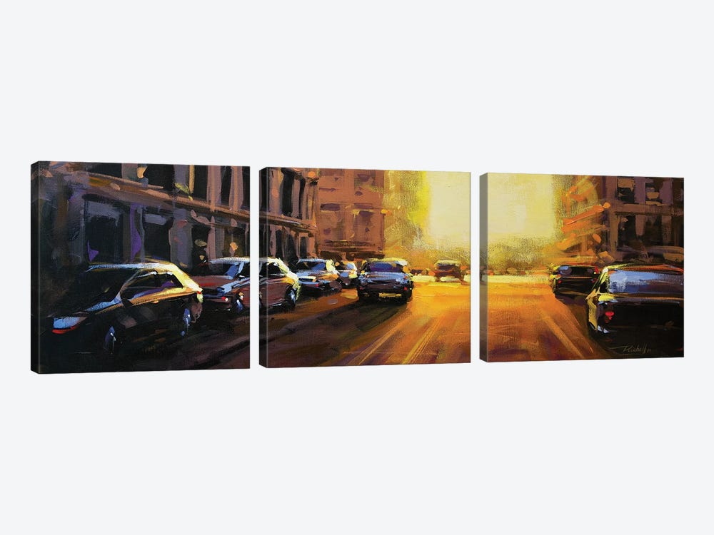City LXIX by Richell Castellón 3-piece Canvas Print