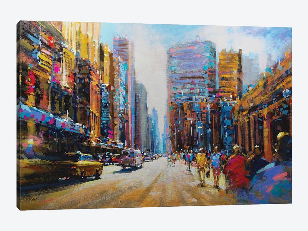 City LXXVIII by Richell Castellón 1-piece Canvas Print