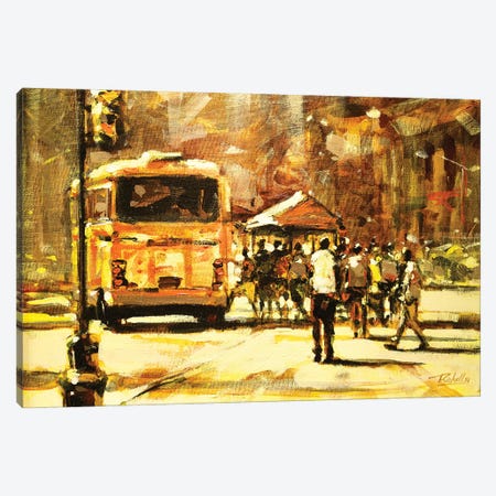 Bus Stop Canvas Print #RLC79} by Richell Castellón Canvas Art Print