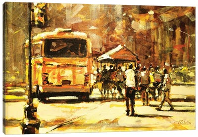 Bus Stop Canvas Art Print - Richell Castellón 