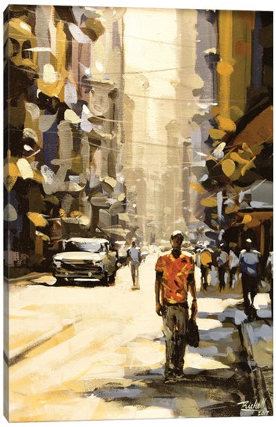 White Street Canvas Art Print - Richell Castellón 