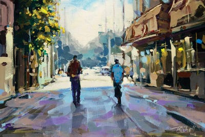 Couple Going by Richell Castellón canvas print