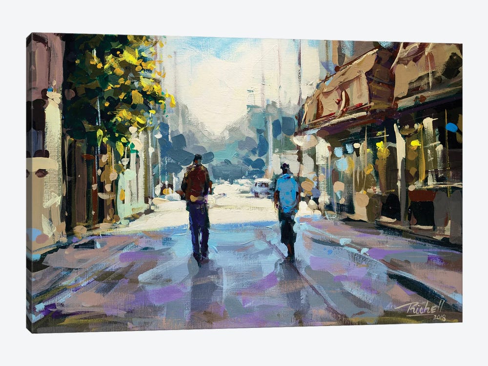 Couple Going by Richell Castellón 1-piece Canvas Wall Art