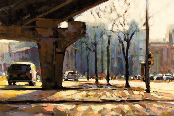 Richell Castellón: Park Under Bridge by Richell Castellón