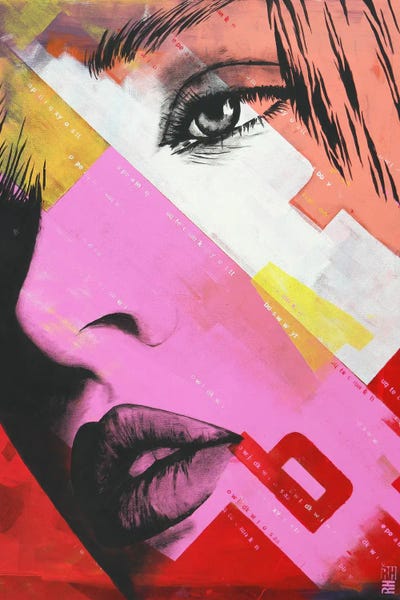 Pink Perfume by Ronald Hunter framed canvas print