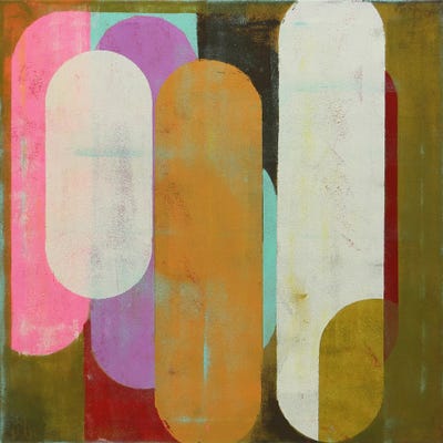 Traffic Full Color Green by Ronald Hunter framed canvas print