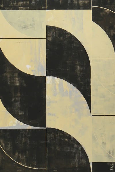 Bauhaus: Circle In Circle Black by Ronald Hunter