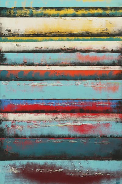 Vertical Panels by Ronald Hunter framed canvas print