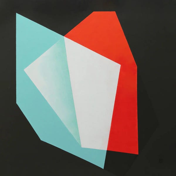 Blue & Red: Diamond Black by Ronald Hunter