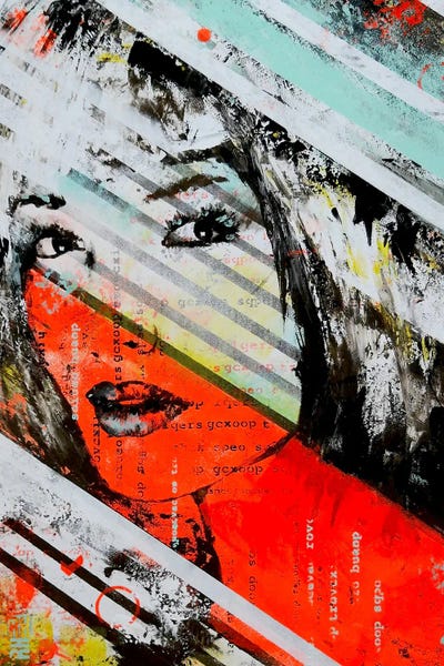 Ronald Hunter: Neon Pop Art Face by Ronald Hunter