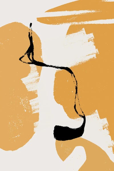 A Touch Of Black Shapeart by Merle Callesen canvas print