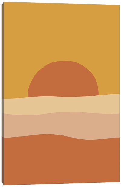 Scenic Sunset Abstract Art Canvas Art Print - Merle Callesen
