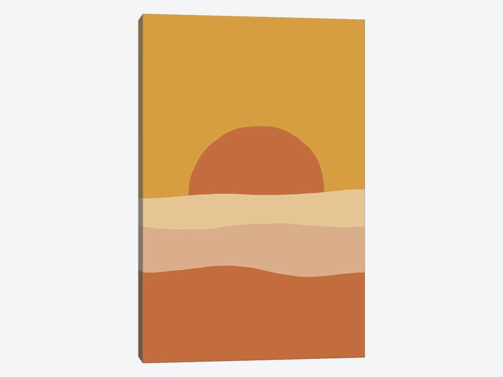 Scenic Sunset Abstract Art by Merle Callesen 1-piece Canvas Art Print