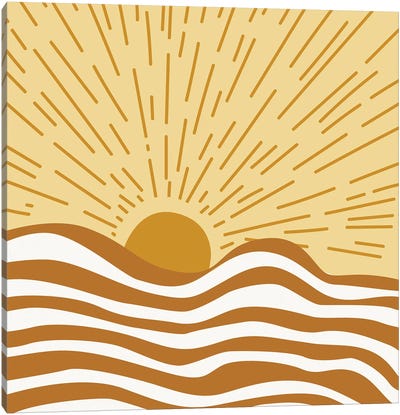 Sunshine Abstract Digital Canvas Art Print - Merle Callesen