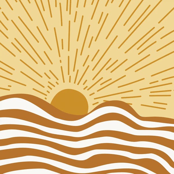 '70s Aesthetic: Sunshine Abstract Digital by Merle Callesen