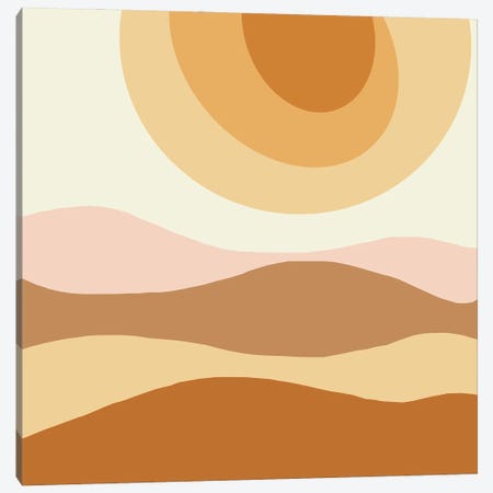 The Sun Abstract Illustration Canvas Print #RLE127} by Merle Callesen Canvas Art