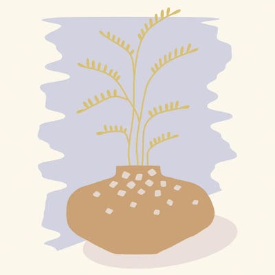 Vase In Pastel Illustrations by Merle Callesen multi panel art