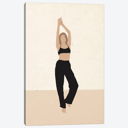 Yoga Pose Colorful Art Digital Art Canvas Print #RLE145} by Merle Callesen Canvas Wall Art