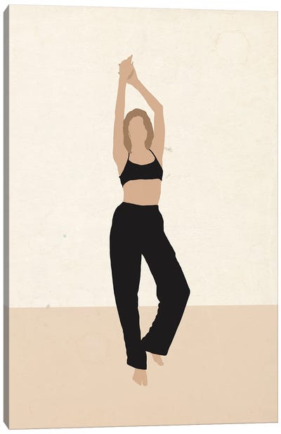 Yoga Pose Colorful Art Digital Art Canvas Art Print - Merle Callesen