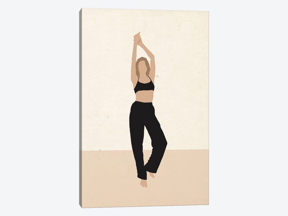 Yoga Pose Colorful Art Digital Art by Merle Callesen 1-piece Art Print