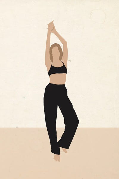 Merle Callesen: Yoga Pose Colorful Art Digital Art by Merle Callesen