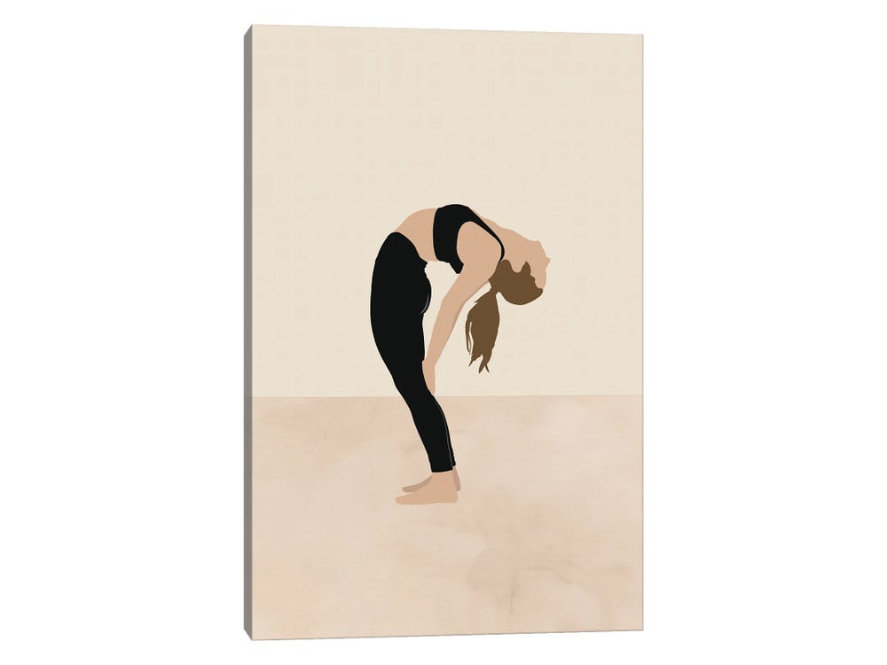 Poster of different yoga poses - Yoga Art Print - Woman doing yoga Stock  Illustration
