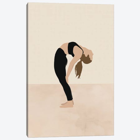 Yoga Poses Colorful Art Digital Art Canvas Print #RLE147} by Merle Callesen Canvas Wall Art
