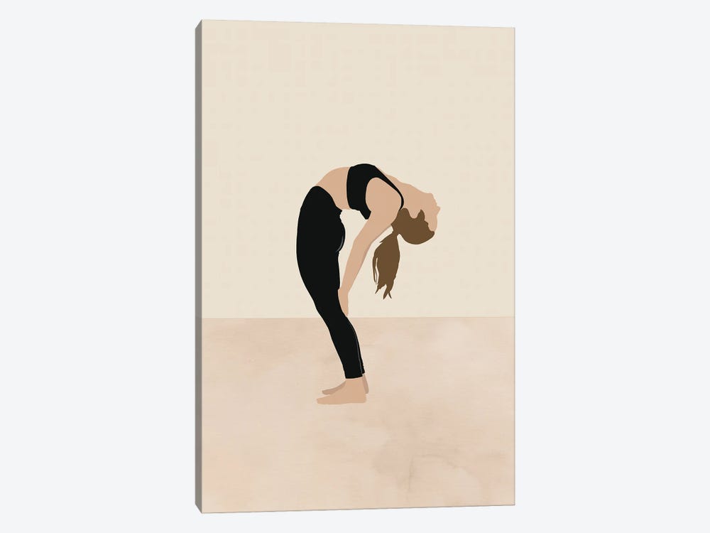 Yoga Poses Colorful Art Digital Art by Merle Callesen 1-piece Art Print
