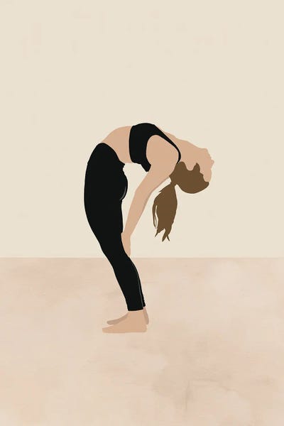 Merle Callesen: Yoga Poses Colorful Art Digital Art by Merle Callesen