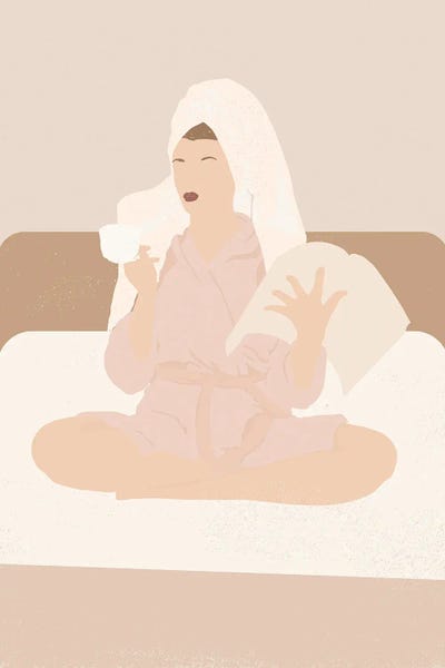 Reading: Wellness Home Alone Digital Art by Merle Callesen