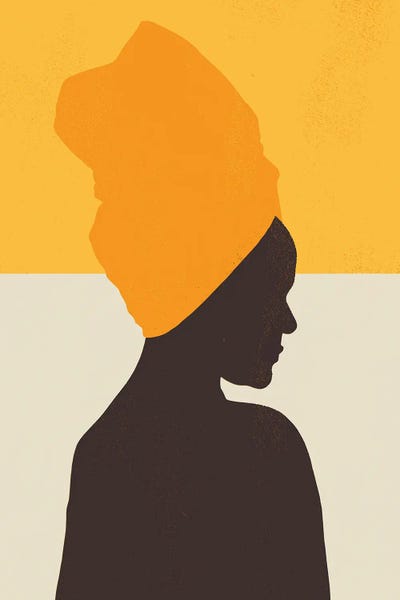 Merle Callesen: Orange Love Silhouette Art Abstract by Merle Callesen
