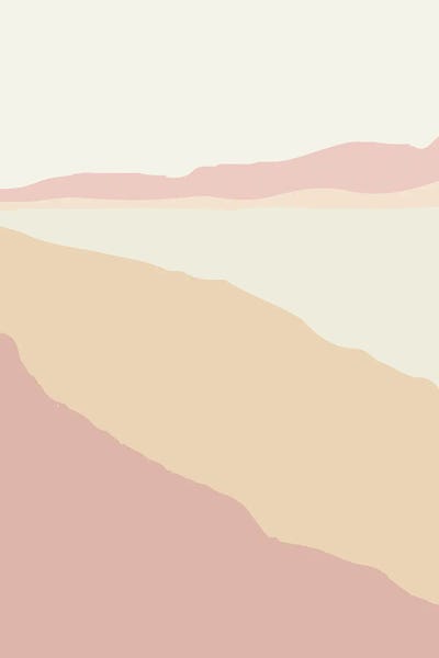 Pastel Abstract Modern Mountain Mountain Art Abstract by Merle Callesen canvas print