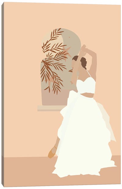 Mediterranean Dance Illustration Art Window Canvas Art Print - Merle Callesen