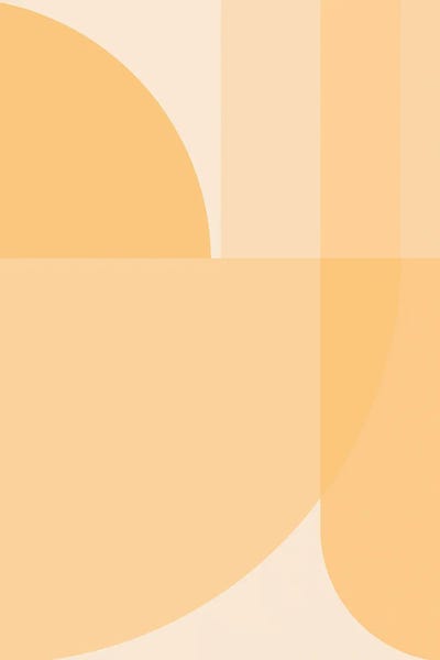 Merle Callesen: Geometry Shape Organic Mustard Illustration Art Geometric by Merle Callesen