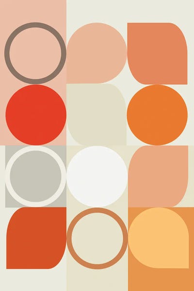 Merle Callesen: Mid Century Retro Shapes Geometric Illustration Art Geometric by Merle Callesen