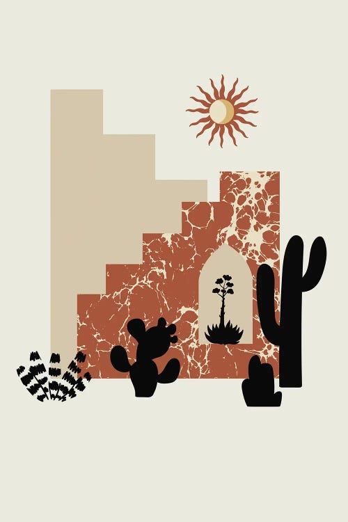 Shadow Cactus Illustration Art Wanderlust