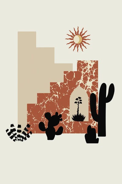 Merle Callesen: Shadow Cactus Illustration Art Wanderlust by Merle Callesen