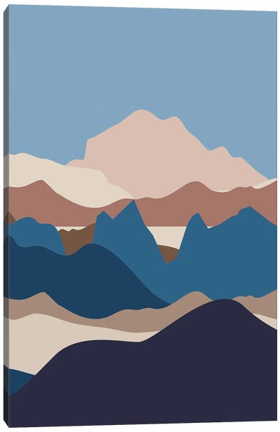 Abstract Modern Mountain Mountains Art Abstract Canvas Art Print - Merle Callesen