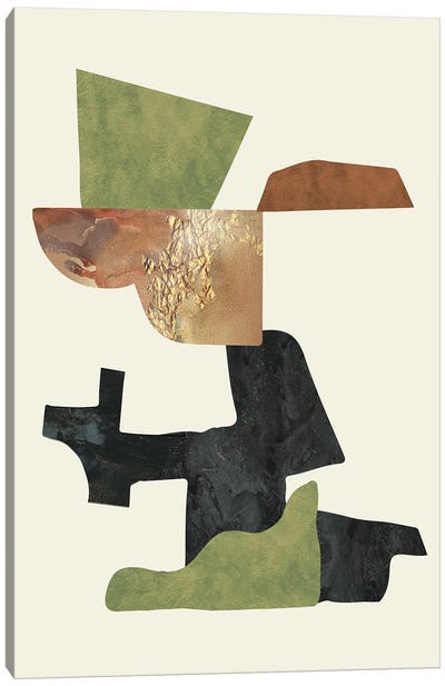 Abstract Minimal Shapes Design Canvas Art Print - Merle Callesen