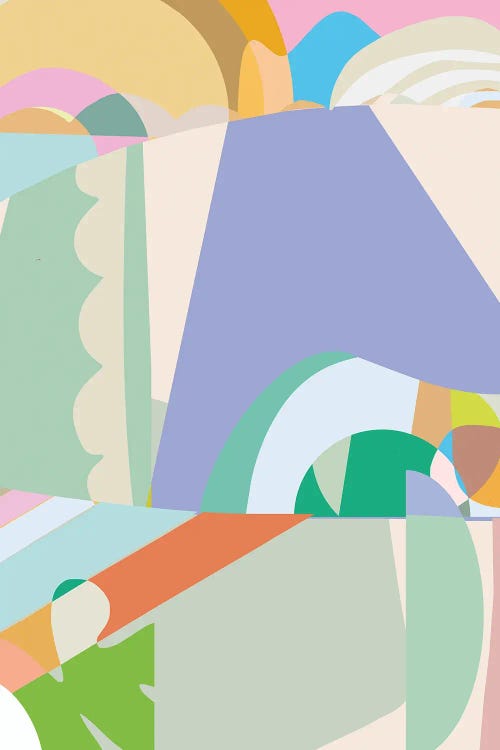Geometric Abstract Digital Design by Merle Callesen wall art