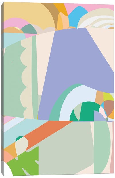 Geometric Abstract Digital Design Canvas Art Print - Merle Callesen