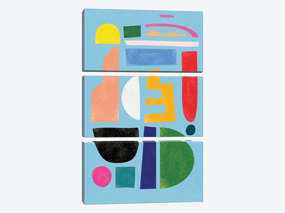 Modern Abstract Bauhaus Art III by Merle Callesen 3-piece Art Print